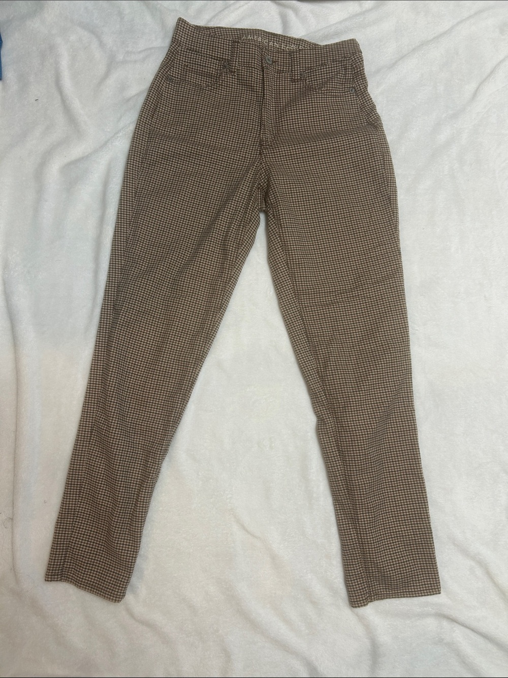 American Eagle Women’s Pants Brown Plaid Size 4 Long